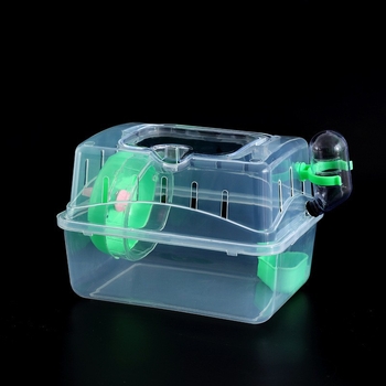 Cușcă pentru hamster Pet Boer – portabilă, panoramic transparentă, dreptunghiulară, din plastic.