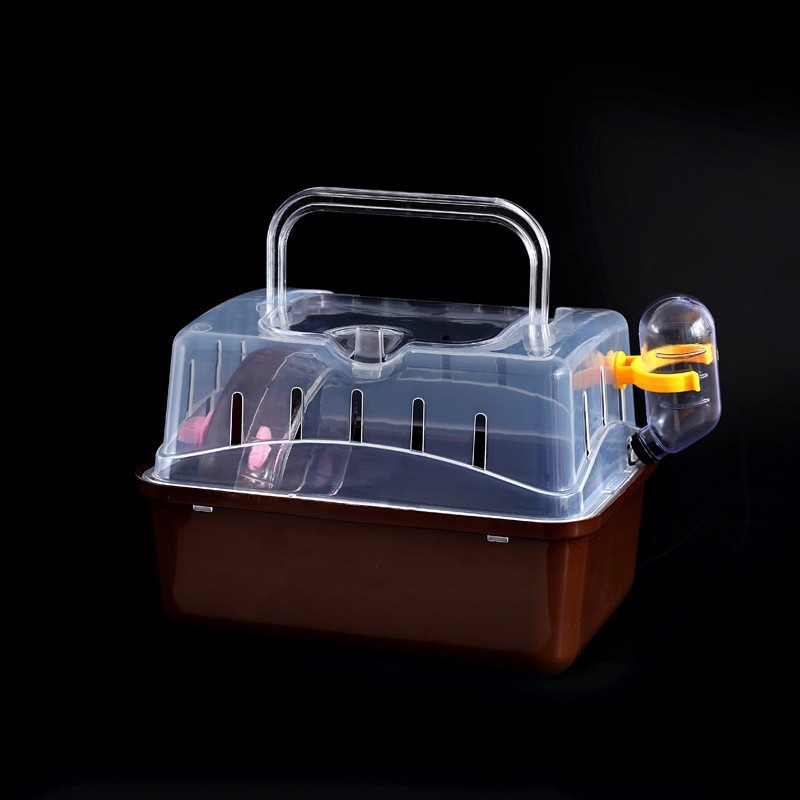 Cușcă pentru hamster Pet Boer – portabilă, panoramic transparentă, dreptunghiulară, din plastic.