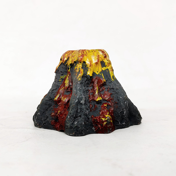 BABYER decor acvariu în formă de vulcan, din rășină sintetică, pentru amenajare și aerare