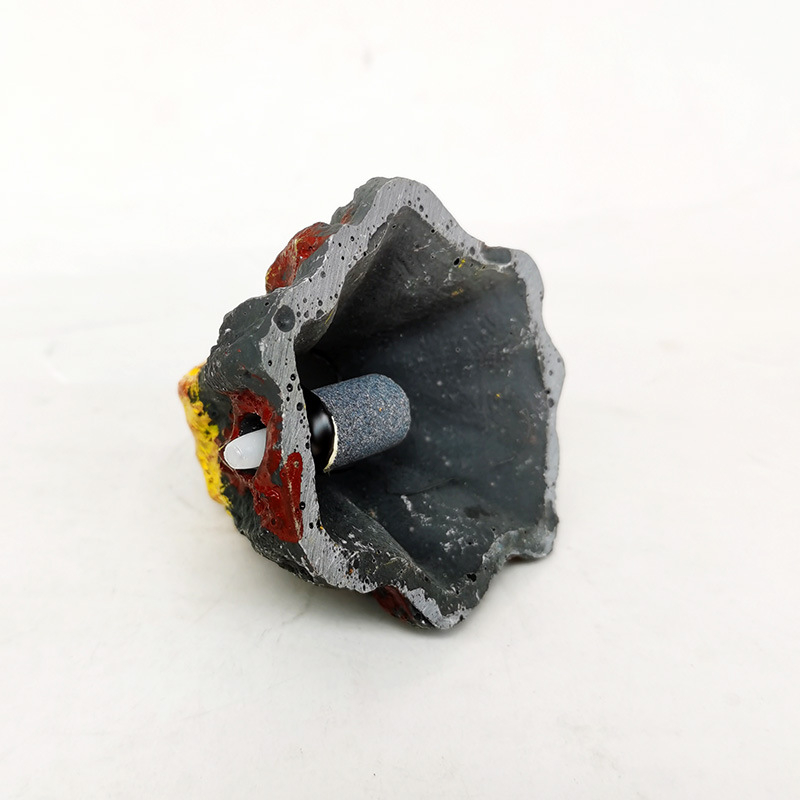 BABYER decor acvariu în formă de vulcan, din rășină sintetică, pentru amenajare și aerare