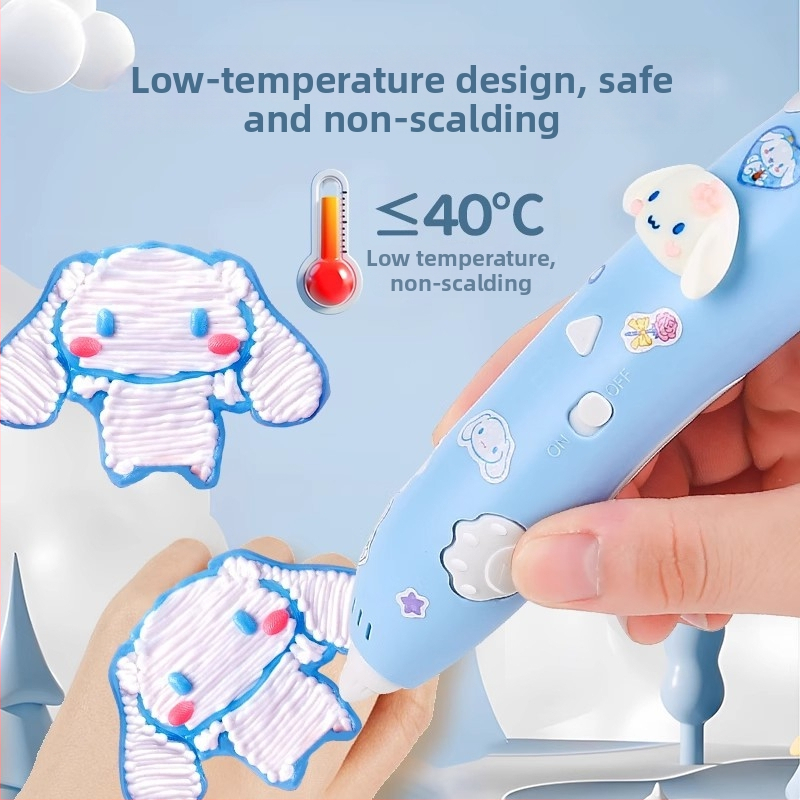 3D tlačiarenské pero pre deti, elektrický DIY umelecký nástroj, ABS materiál, balenie v farebnej krabičke, vek 4–6 rokov