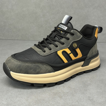 Pantofi de alergare pentru bărbați: ușori și respirabili, partea superioară din fibră super, talpă din spumă, șireturi, căptușeală din plasă, vârf rotund