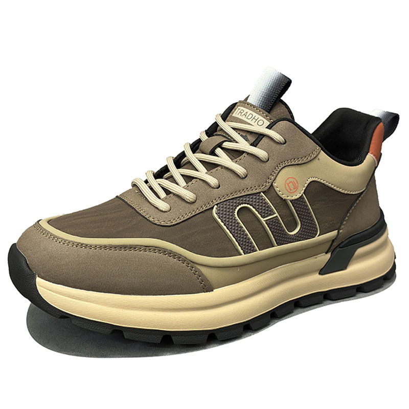 Pantofi de alergare pentru bărbați: ușori și respirabili, partea superioară din fibră super, talpă din spumă, șireturi, căptușeală din plasă, vârf rotund