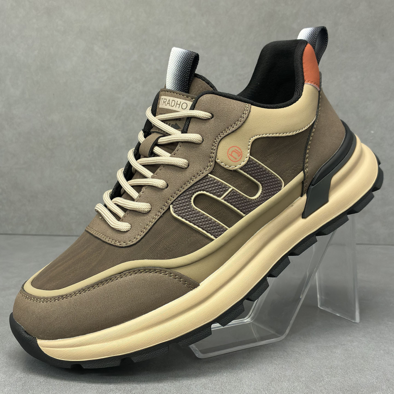 Pantofi de alergare pentru bărbați: ușori și respirabili, partea superioară din fibră super, talpă din spumă, șireturi, căptușeală din plasă, vârf rotund