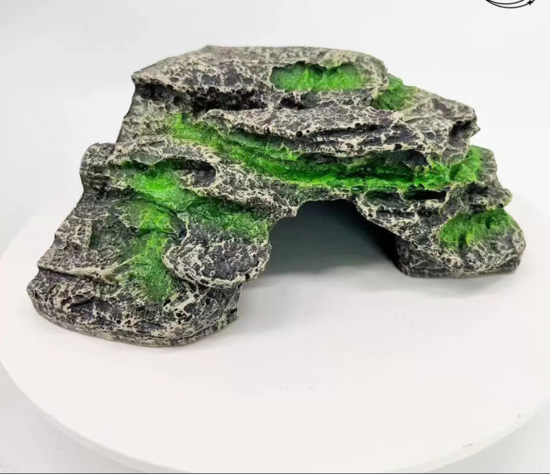 Dekor za akvarij za kornjaču: platforma za penjanje i sunčanje, špilja i nagiba zona za odmor — Kod proizvoda Y025 terrace; težina 310; Crafts; kamenita krajinska dekoracija