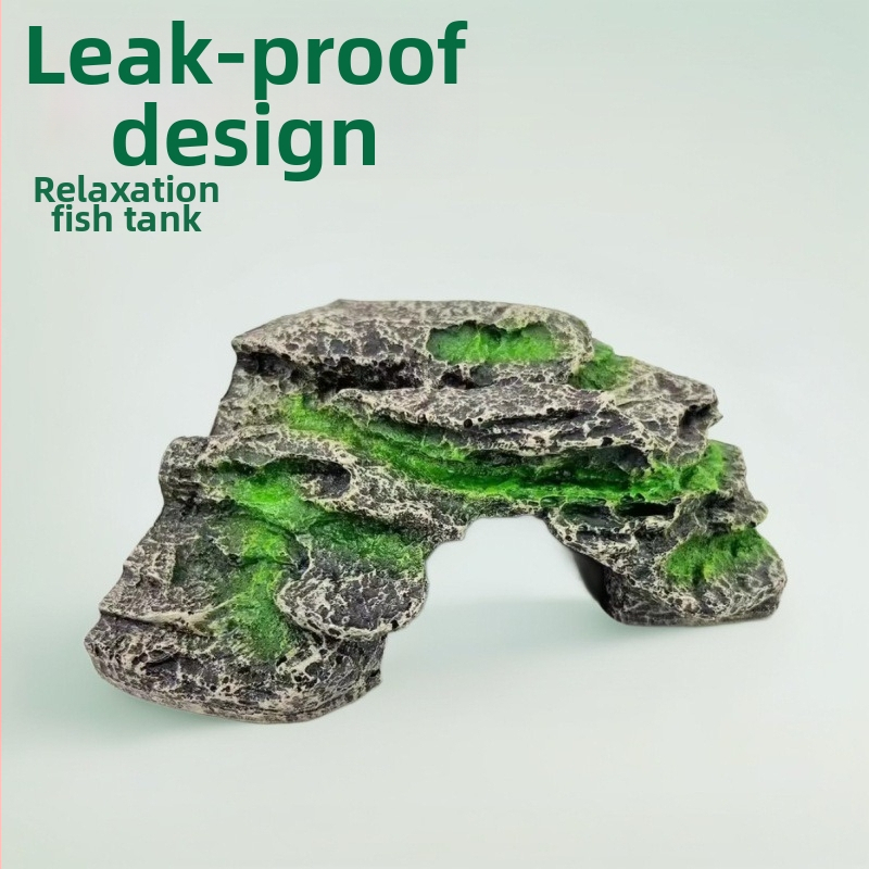 Dekor za akvarij za kornjaču: platforma za penjanje i sunčanje, špilja i nagiba zona za odmor — Kod proizvoda Y025 terrace; težina 310; Crafts; kamenita krajinska dekoracija