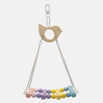 Set de accesorii pentru jucării de papagal: pod suspendat curcubeu, scară pendulă, scară curbată, scară de cățărare