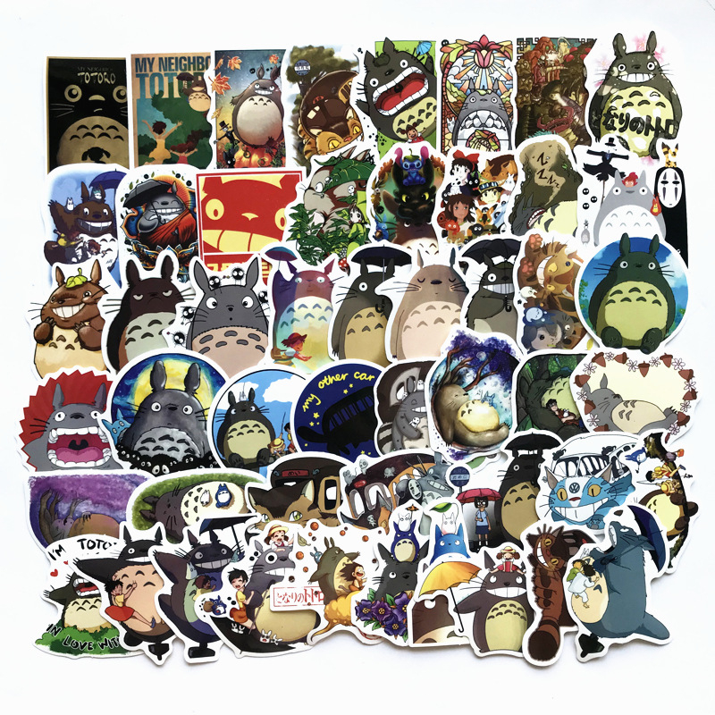 Totoro graffiti αυτοκόλλητα για την εξωτερική επιφάνεια αυτοκινήτου, PVC αυτοκόλλητο, καρτούν μοτίβο, σειρά Totoro, κατάλληλα για λείες επιφάνειες