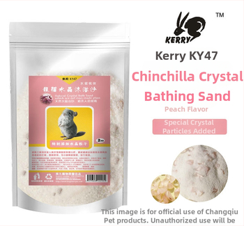 Nisip de baie cristal pentru animale de companie, 2 kg, marcă Kerry Kelly, nisip de baie pentru animale mici, origine Guangdong