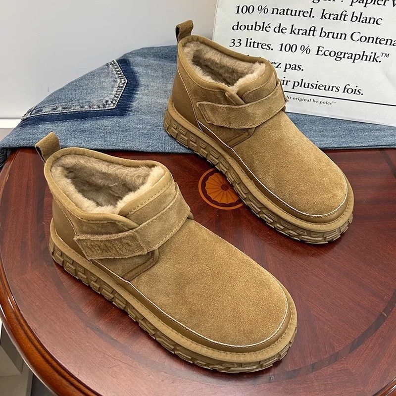 Ghete de iarnă pentru bărbați, antiderapante, PU partea superioară, talpă PVC, talpă vulcanizată, închidere cu arici