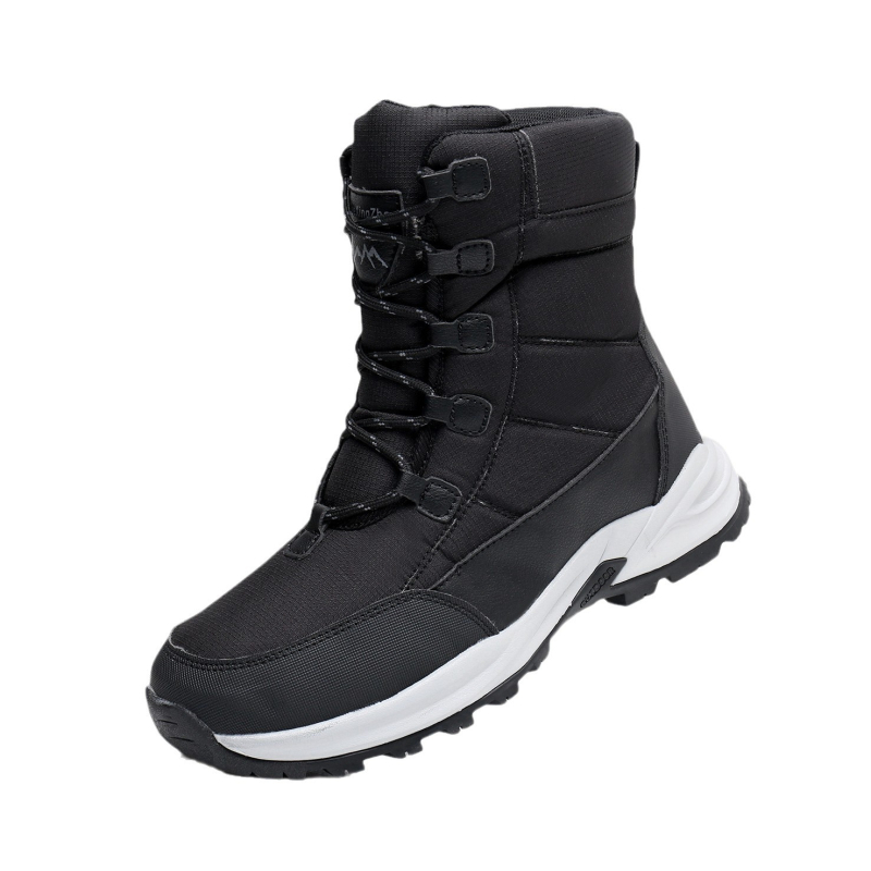 Cizme de zăpadă pentru bărbați - Îmbunătățite, anti-derapare, încălzite pentru iarnă (Material exterior: bumbac; Talpă: compozit; Grosime: Îngroșată; Talpă antiaderentă; Menține cald)