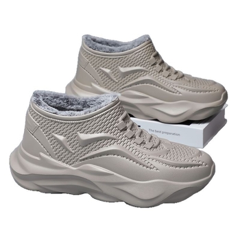 Ghete de zăpadă impermeabile pentru bărbați, căptuite cu fleece, talpă EVA anti-derapare, vulcanizată din cauciuc