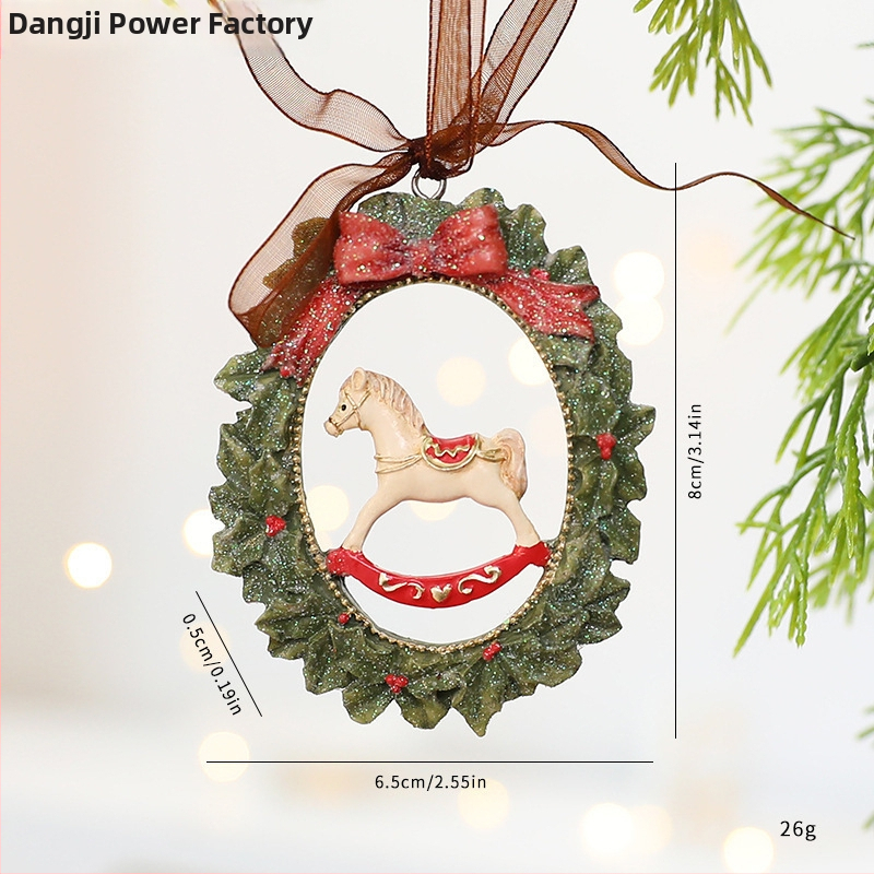 Prívesok na Vianoce – 3D vianočné stromček, textilný materiál, čínsky štýl, dekorácia