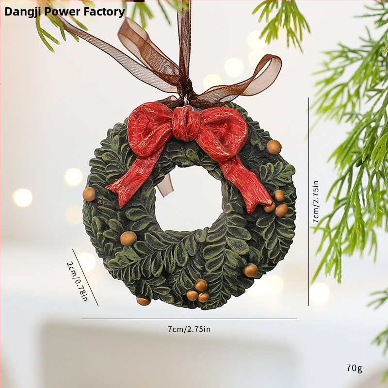 Prívesok na Vianoce – 3D vianočné stromček, textilný materiál, čínsky štýl, dekorácia