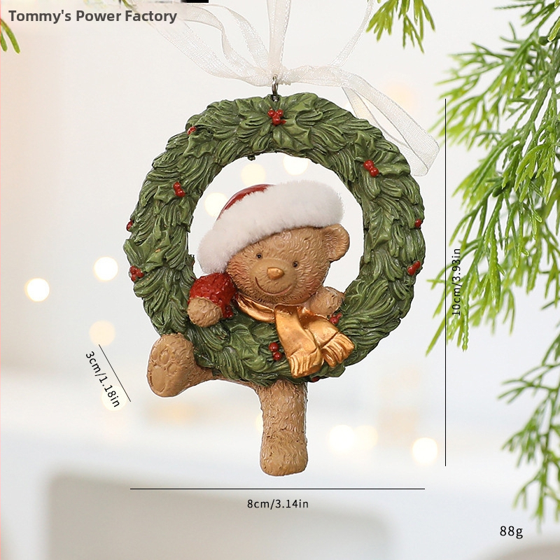 Prívesok na Vianoce – 3D vianočné stromček, textilný materiál, čínsky štýl, dekorácia