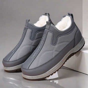 Papuci de iarnă pentru bărbați din bumbac, talpă din cauciuc, impermeabili și anti-alunecare