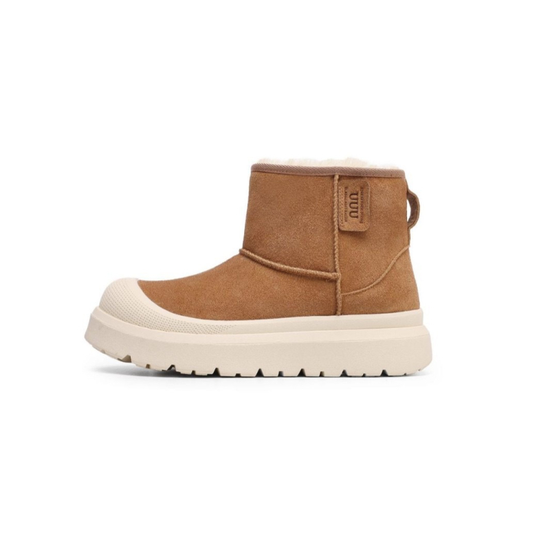 Unisex čizme za snijeg s velurom na gornjem dijelu, gumom, topla umjetna krznena unutarnja podstava, zima, casual stil