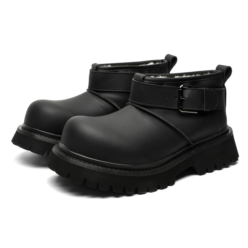Zimske derbi cipele s vunom u unutrašnjosti, debela potplat, povećanje visine, unisex snow cipele s Mickey Mouse motivom