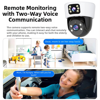Sférická vnútorná kamera pre domáce sledovanie s AI, 360° panoramatický pohľad, 220V napájanie, automatická kompenzácia svetla, alarmová funkcia