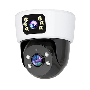 AI‑alapú belső térre szánt gömb alakú otthoni megfigyelő kamera, 360° panorámás látómező, 220V tápegység, automatikus fényerő-kompenzáció, riasztási funkció