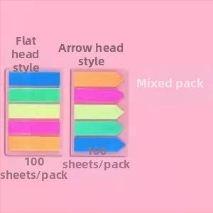 Lepiace poznámky – papier pre indexové štítky s priehľadnými pásmi pre študentov (Značka: Friendly; Nie je možné lepiť; Počet vnútorných strán: Iné)