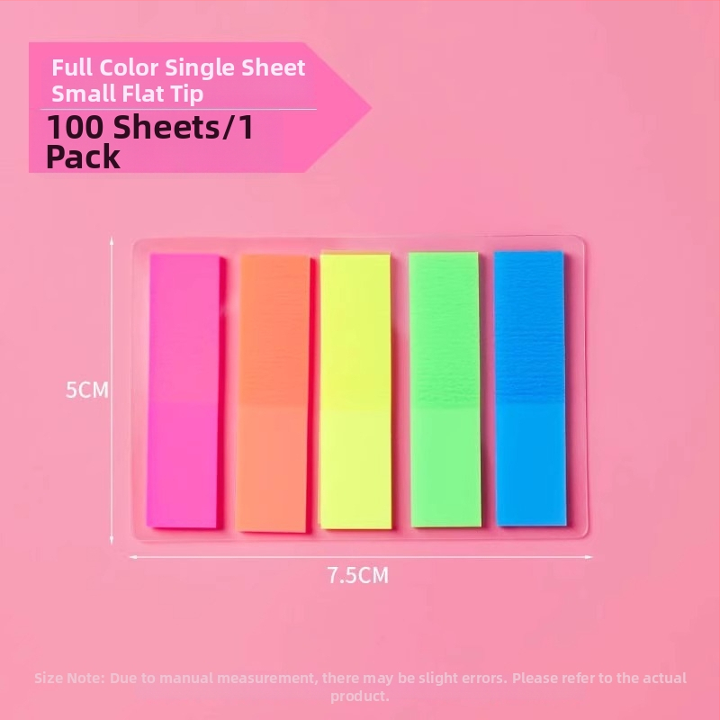 Lepiace poznámky – papier pre indexové štítky s priehľadnými pásmi pre študentov (Značka: Friendly; Nie je možné lepiť; Počet vnútorných strán: Iné)