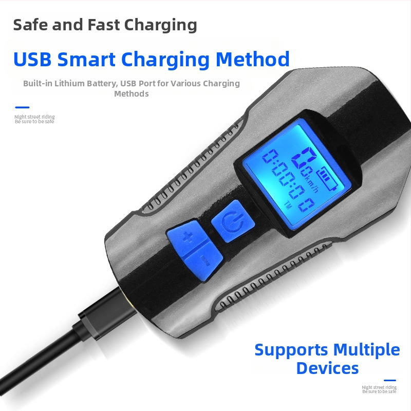 Noćni biciklistički kompjuter s visokim sjajem prednjeg svjetla, USB punjivo zvono i svjetlo za cestovni bicikl — Hengyang Xa-585