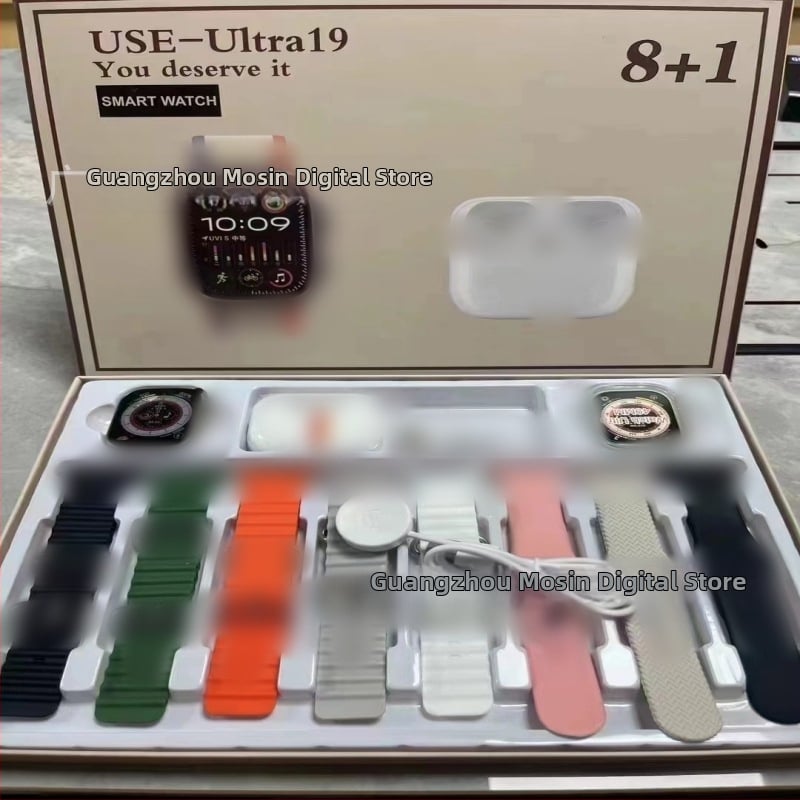 USE19 pametni sat s AMOLED zaslonom, do 7 dana trajanja baterije, vodootporan, mjerenje srčanog ritma, Bluetooth pozivi