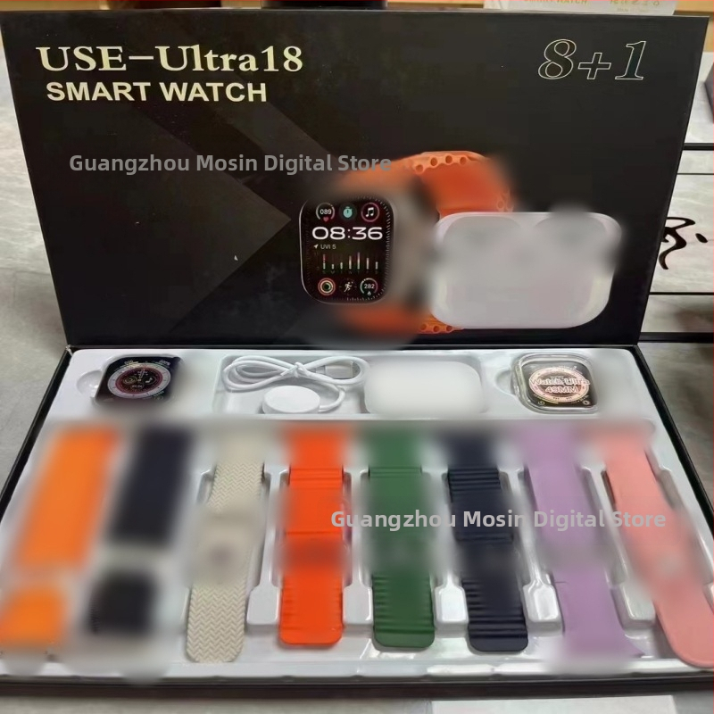 USE19 pametni sat s AMOLED zaslonom, do 7 dana trajanja baterije, vodootporan, mjerenje srčanog ritma, Bluetooth pozivi