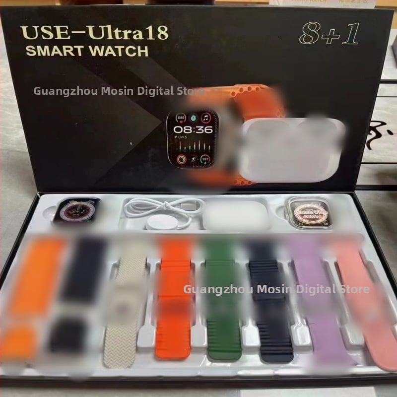 USE19 pametni sat s AMOLED zaslonom, do 7 dana trajanja baterije, vodootporan, mjerenje srčanog ritma, Bluetooth pozivi