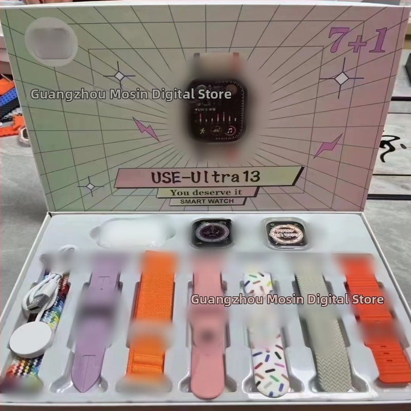 USE19 pametni sat s AMOLED zaslonom, do 7 dana trajanja baterije, vodootporan, mjerenje srčanog ritma, Bluetooth pozivi