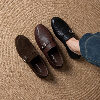 Pantofi femei Mary Jane din piele de oaie, slip-on, vârf rotund, toc plat, partea superioară joasă (piele de oaie, vârf rotund, toc plat, partea superioară joasă, slip-on)