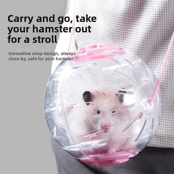 Set jucării pentru hamster: Minge de alergare, Roată silențioasă, Material PP, Eliberare de stres