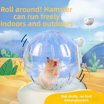 Set jucării pentru hamster: Minge de alergare, Roată silențioasă, Material PP, Eliberare de stres