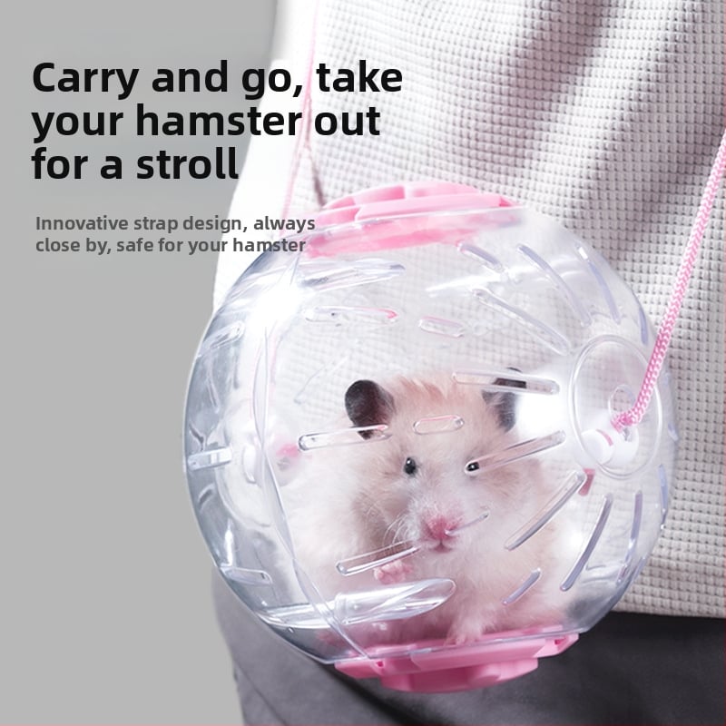 Set jucării pentru hamster: Minge de alergare, Roată silențioasă, Material PP, Eliberare de stres
