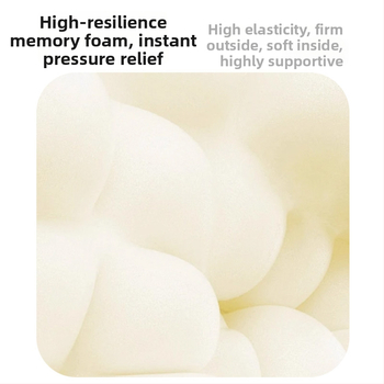 У-образна пътуваща възглавничка за шия с паметна пяна, калъф полиестер-памук, лека под 0,5 кг