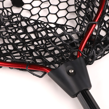 Plasă de pescuit din aliaj de aluminiu, cu husă din plasă de silicon, accesoriu portabil pentru pescuit, etichetă privată licențiată