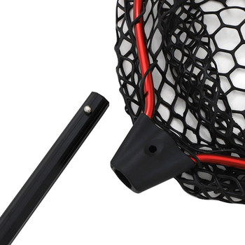 Plasă de pescuit din aliaj de aluminiu, cu husă din plasă de silicon, accesoriu portabil pentru pescuit, etichetă privată licențiată