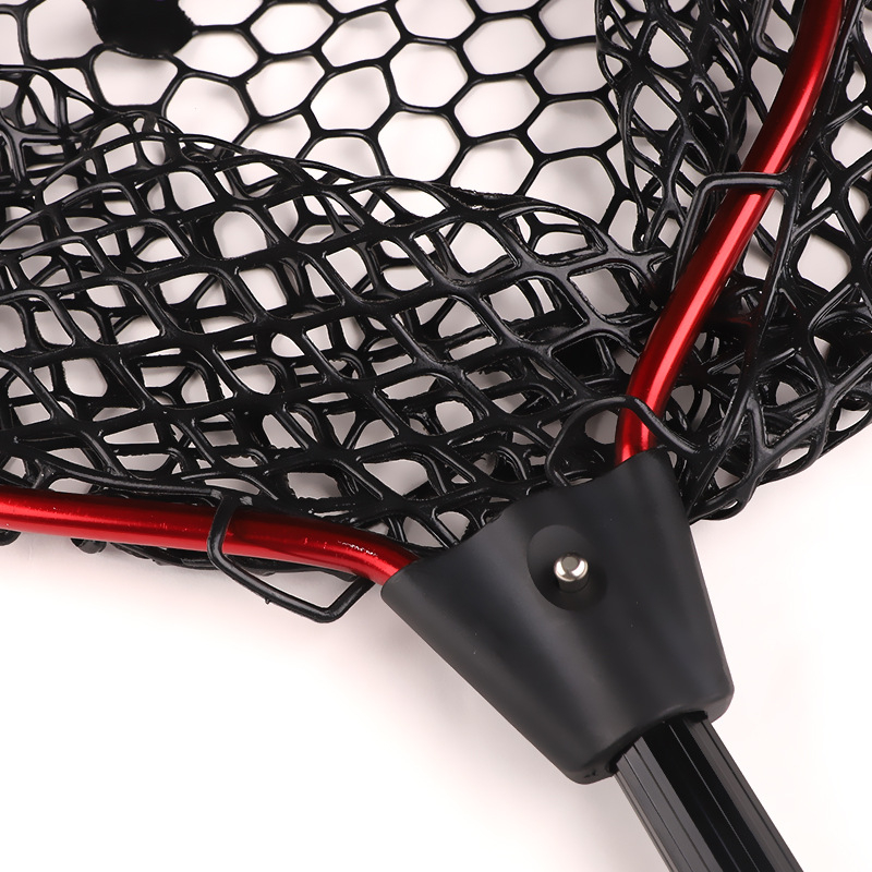 Plasă de pescuit din aliaj de aluminiu, cu husă din plasă de silicon, accesoriu portabil pentru pescuit, etichetă privată licențiată