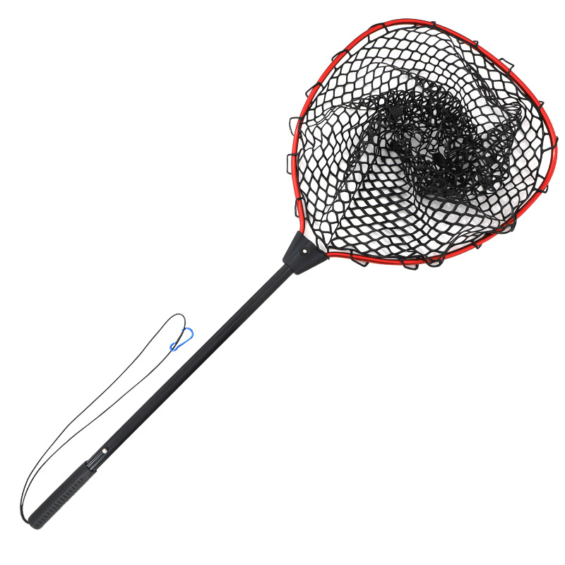 Plasă de pescuit din aliaj de aluminiu, cu husă din plasă de silicon, accesoriu portabil pentru pescuit, etichetă privată licențiată