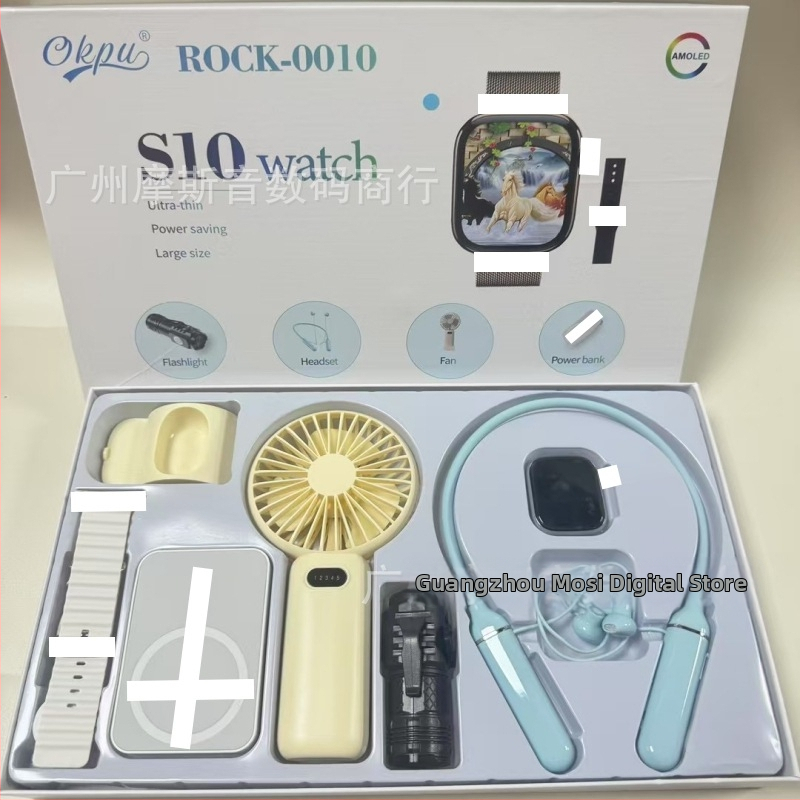 Smartwatch R0CK-006 5-u-1 set s AMOLED kvadratnim zaslonom, aluminijskim kućištem, dnevna vodootpornost, praćenje otkucaja srca i zasićenost kisikom u krvi