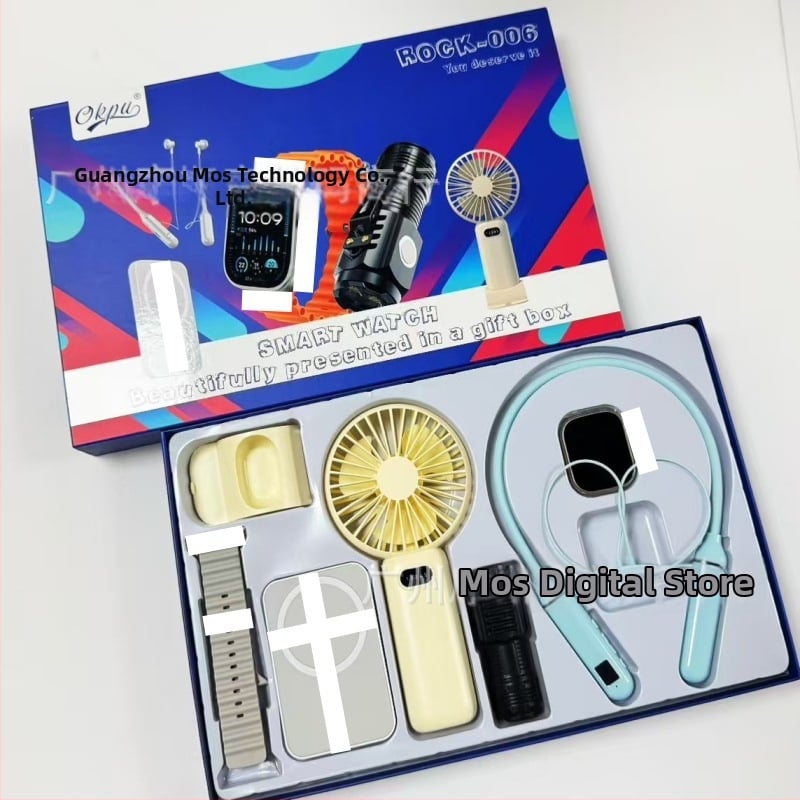 Smartwatch R0CK-006 5-u-1 set s AMOLED kvadratnim zaslonom, aluminijskim kućištem, dnevna vodootpornost, praćenje otkucaja srca i zasićenost kisikom u krvi