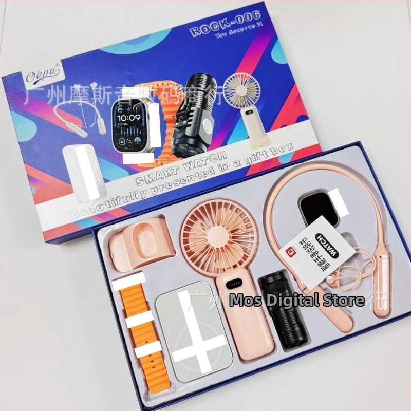 Smartwatch R0CK-006 5-u-1 set s AMOLED kvadratnim zaslonom, aluminijskim kućištem, dnevna vodootpornost, praćenje otkucaja srca i zasićenost kisikom u krvi
