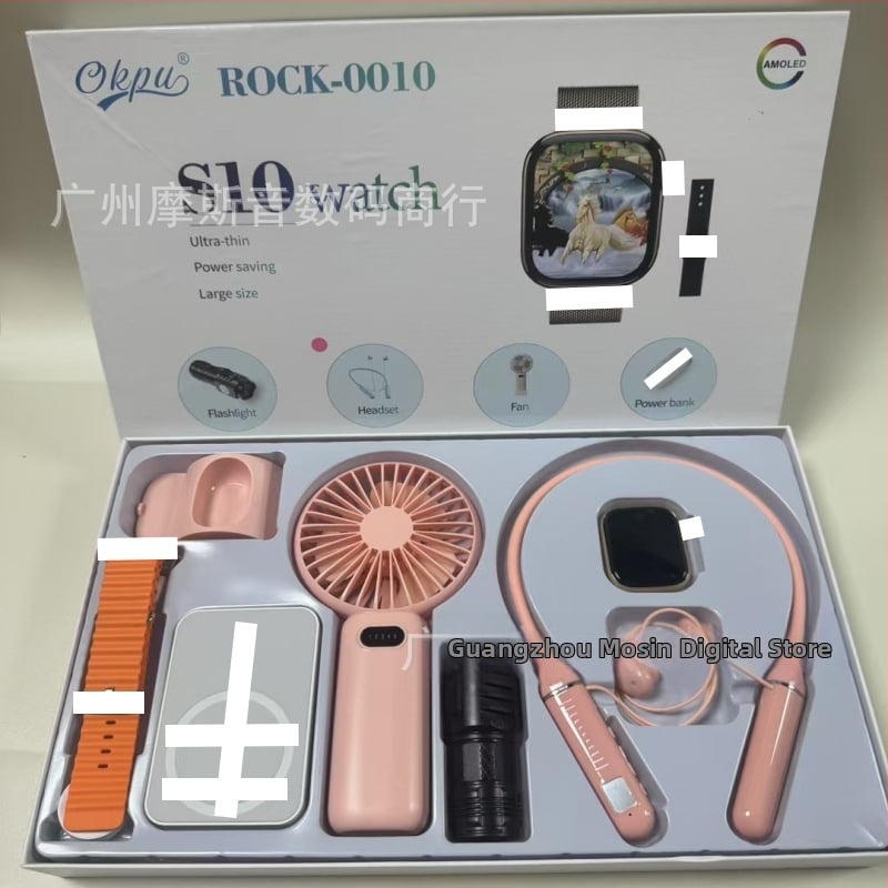 Smartwatch R0CK-006 5-u-1 set s AMOLED kvadratnim zaslonom, aluminijskim kućištem, dnevna vodootpornost, praćenje otkucaja srca i zasićenost kisikom u krvi