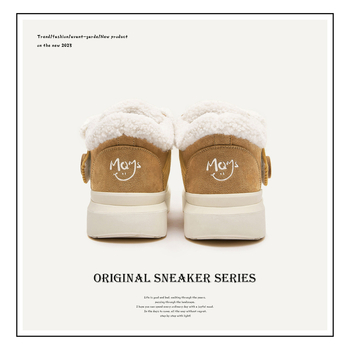 Cizme de zăpadă unisex pentru iarnă, căptuite cu fleece, talpă din cauciuc antiderapantă, talpă groasă, închidere Velcro