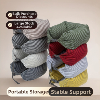 У-образна пътна възглавница за шия с пълнеж от пяна частици, плат Tianzhu cotton, японски стил