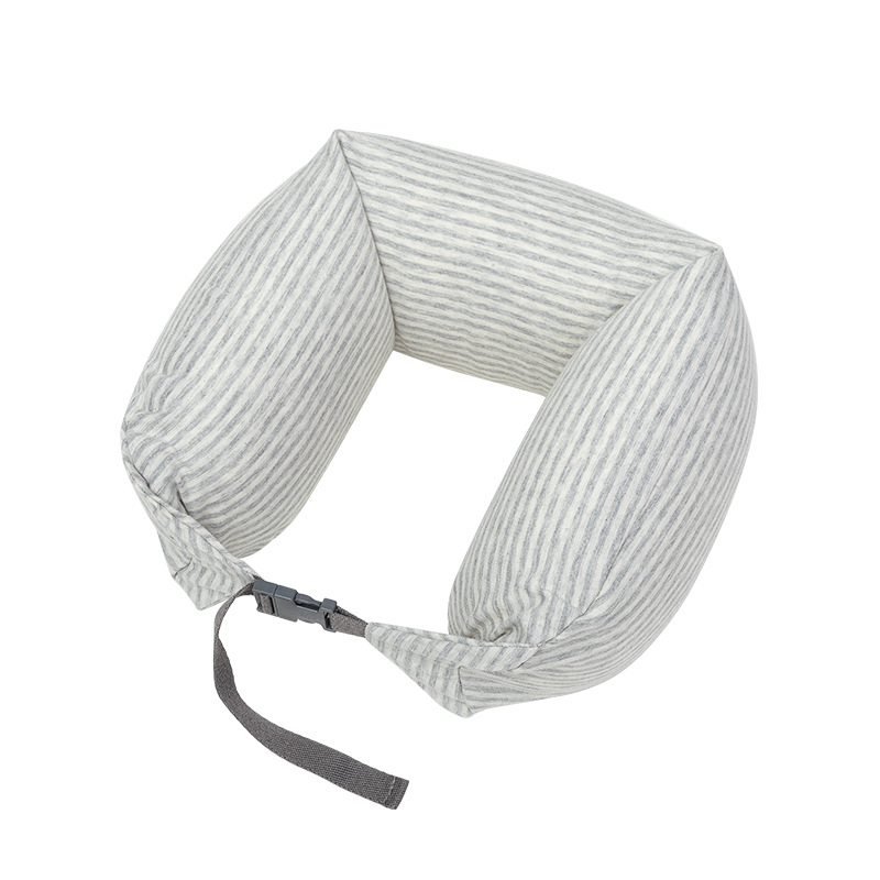 У-образна пътна възглавница за шия с пълнеж от пяна частици, плат Tianzhu cotton, японски стил