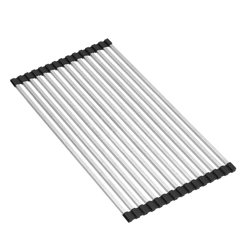 Dongxing nehrđajući čelik – roll-up odvodni stalak za kuhinju sa sklopivim držačem posuđa