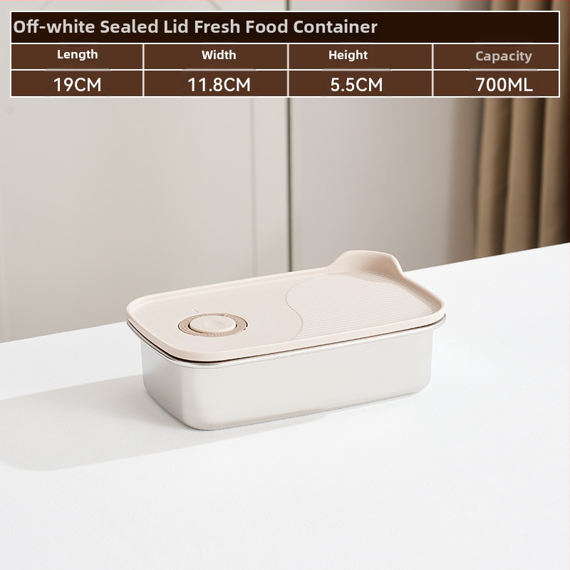 Ορθογώνιο δοχείο συντήρησης φαγητών, από ανοξείδωτο χάλυβα 316 + PP, κατάλληλο για τρόφιμα, χωρητικότητα 1–2 L, όχι κατάλληλο για φούρνο μικροκυμάτων