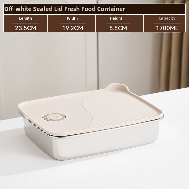 Ορθογώνιο δοχείο συντήρησης φαγητών, από ανοξείδωτο χάλυβα 316 + PP, κατάλληλο για τρόφιμα, χωρητικότητα 1–2 L, όχι κατάλληλο για φούρνο μικροκυμάτων